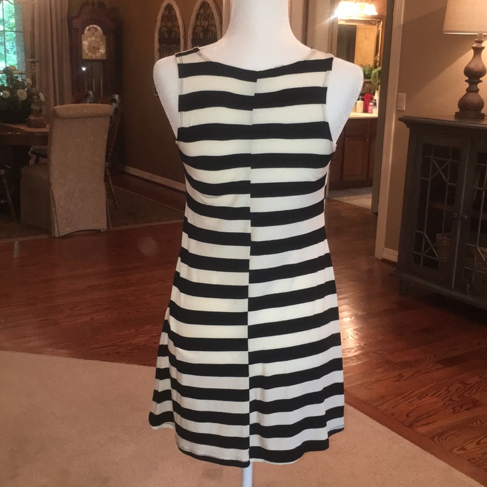 Olivia Rae black and white striped dress in medium - Picture 2 of 6